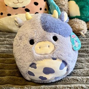 NWT Squishmallows 12" Fuzz-A-Mallows Bubba The Cow